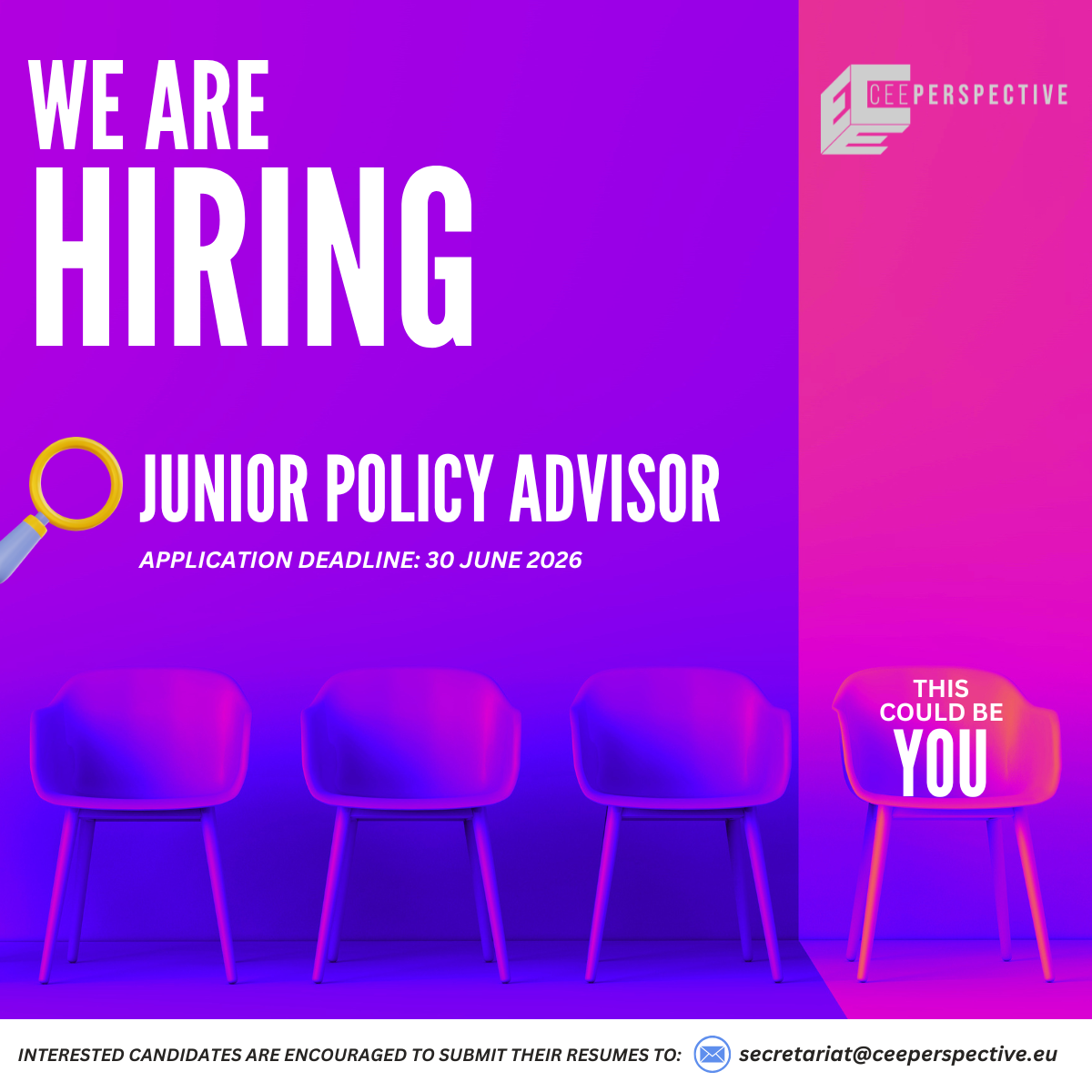 We Are Hiring: Junior Policy Advisor